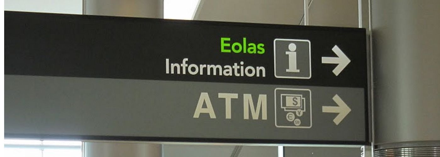 Schild "eolas - Information"